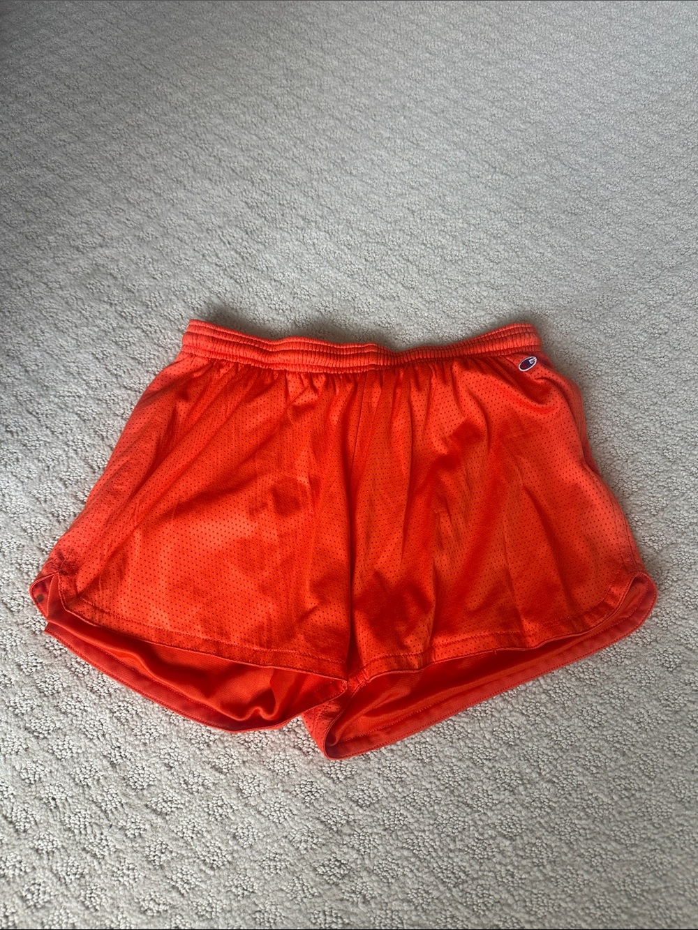 Fighting Illini Champion Bright Orange Women's Mesh Athletic Shorts